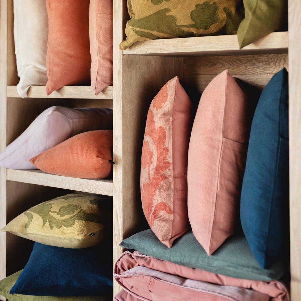 Housse de Coussin Uni Lin et Coton FIGARI  