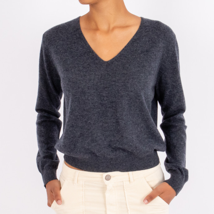 Pull Col V JOELLE Anthracite Hod Paris