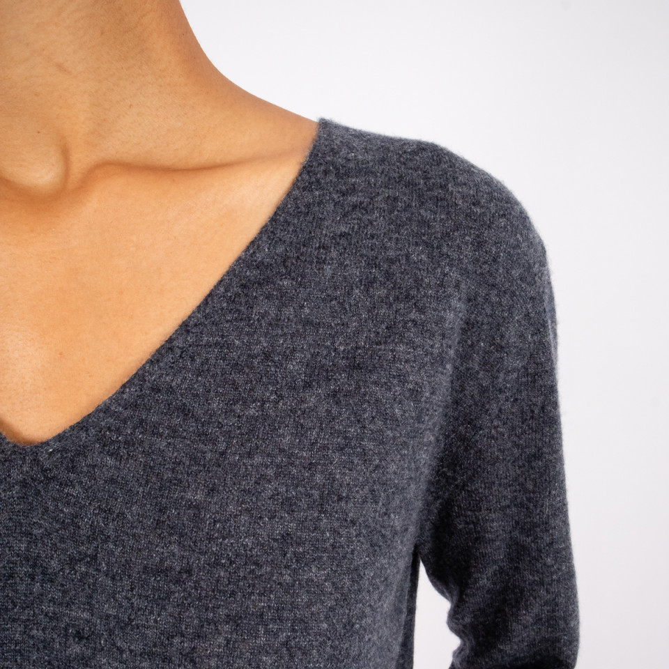 Pull Col V JOELLE Anthracite Hod Paris