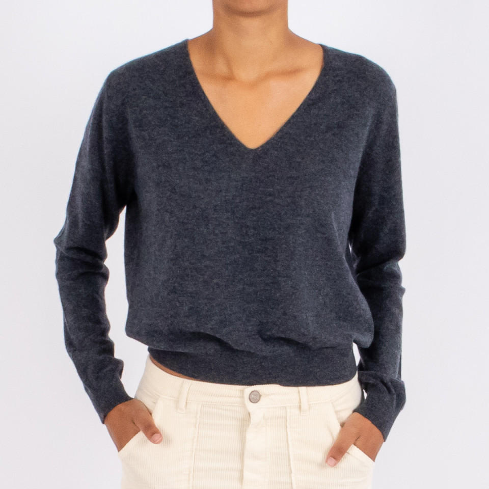 Pull Col V JOELLE Anthracite Hod Paris