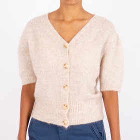 Cardigan Manches Courtes JUSTICE Beige Jc Sophie