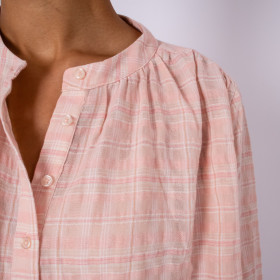 Blouse Seersucker JOANNA Pink Check Jc Sophie
