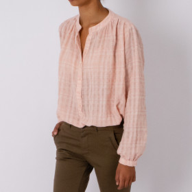 Blouse Seersucker JOANNA Pink Check Jc Sophie
