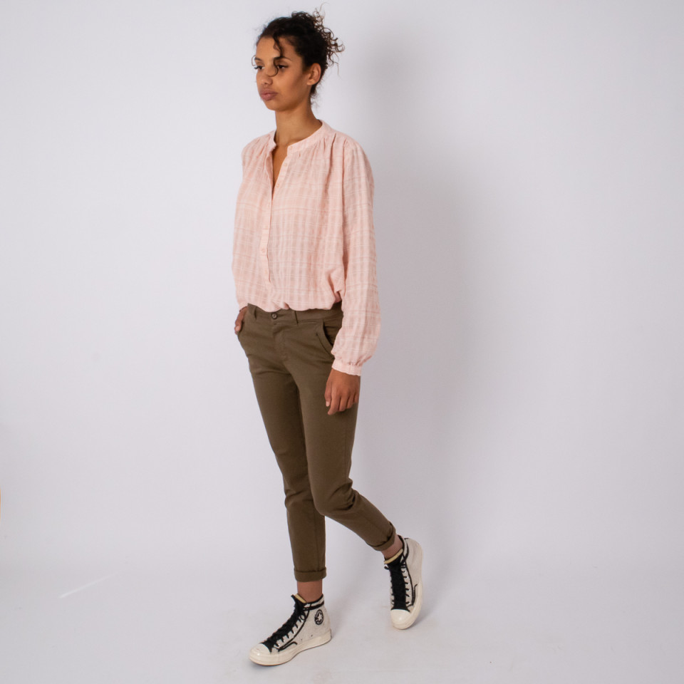 Blouse Seersucker JOANNA Pink Check Jc Sophie