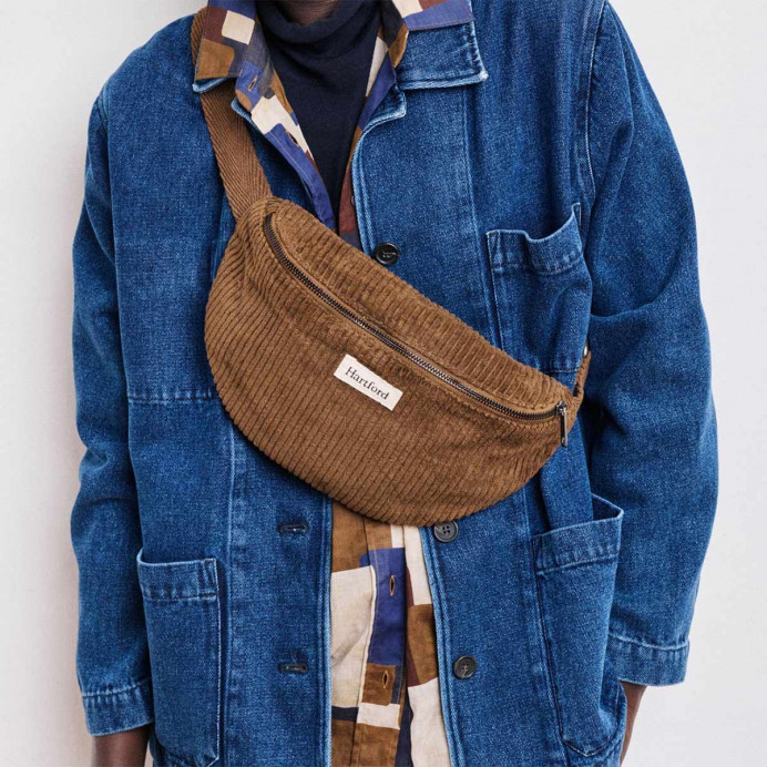 Banane en Velours Côtelé ETNA BAG Moka hartford