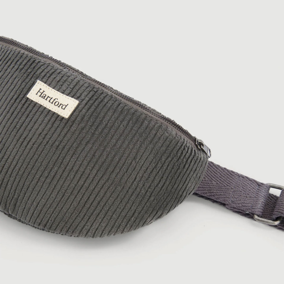 Banane en Velours Côtelé ETNA BAG Grey hartford