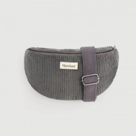 Banane en Velours Côtelé ETNA BAG Grey hartford