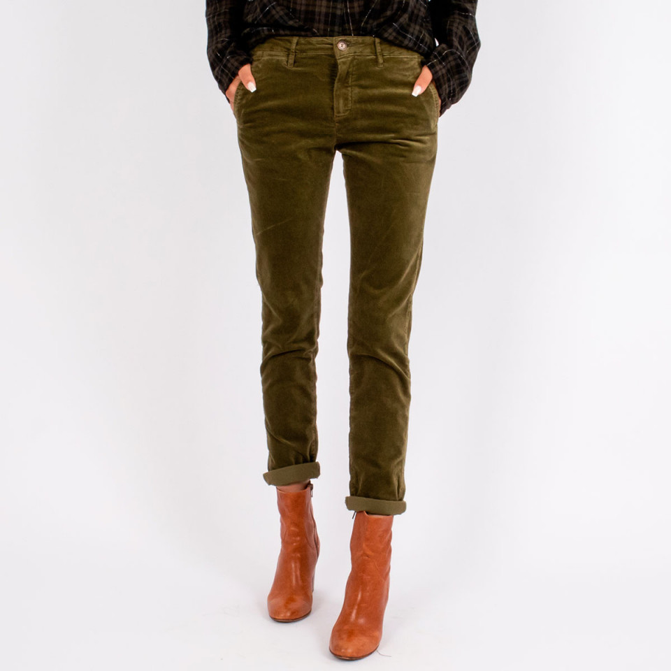 Pantalon Straight en Velours Ras Strauss Army Hod paris