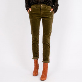 Pantalon Straight en Velours Ras Strauss Army Hod paris