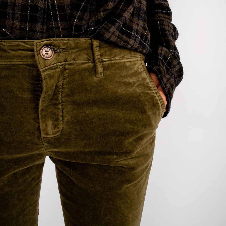 Pantalon Straight en Velours Ras Strauss Army Hod paris