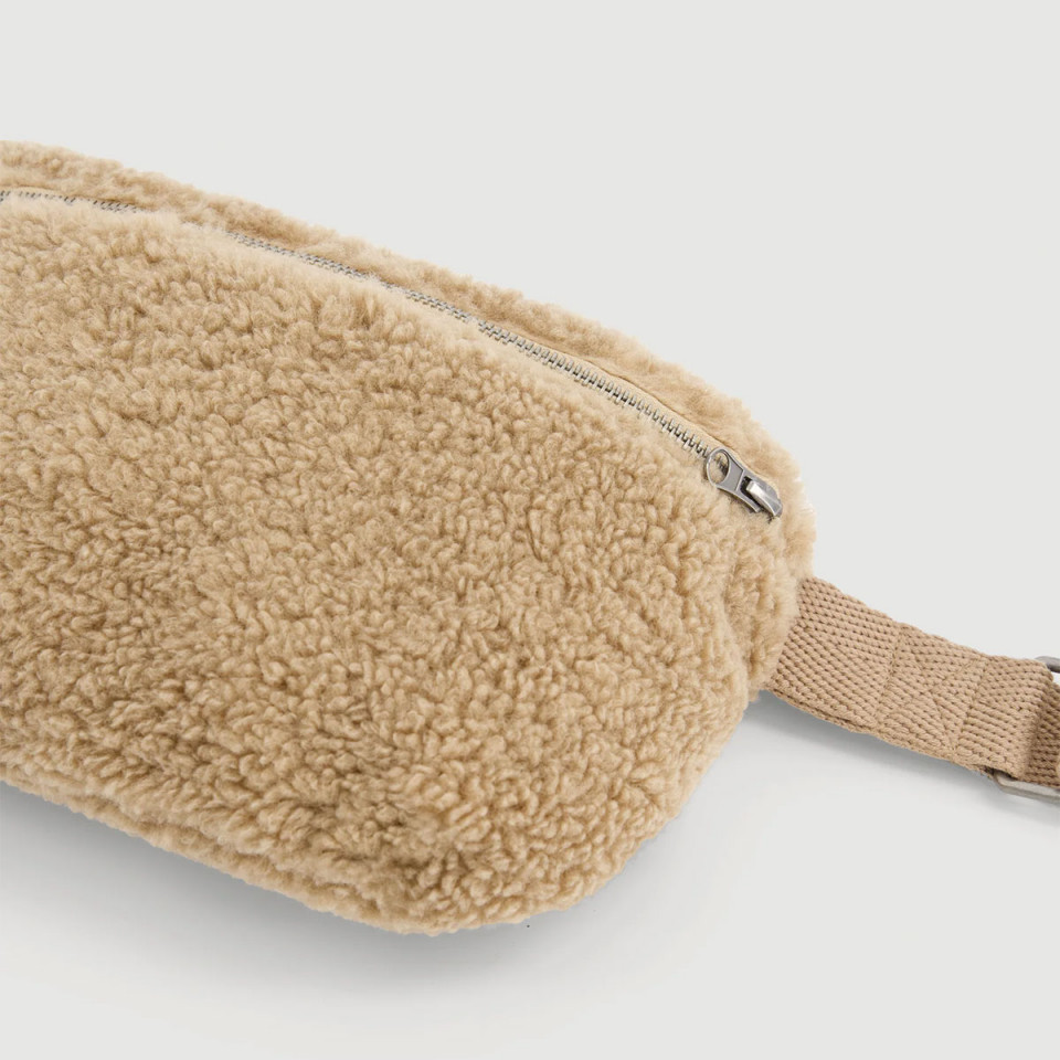 Banane Bouclette Sherpa ELVIRE BAG beige Hartford