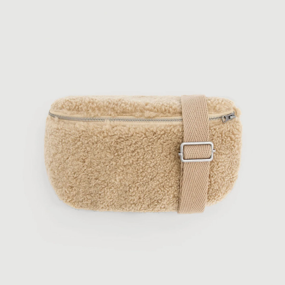 Banane Bouclette Sherpa ELVIRE BAG beige Hartford