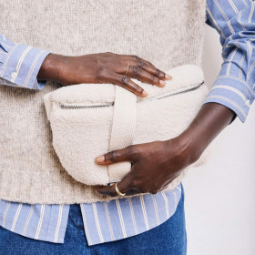 Banane Bouclette Sherpa ELVIRE BAG Naturel Hartford