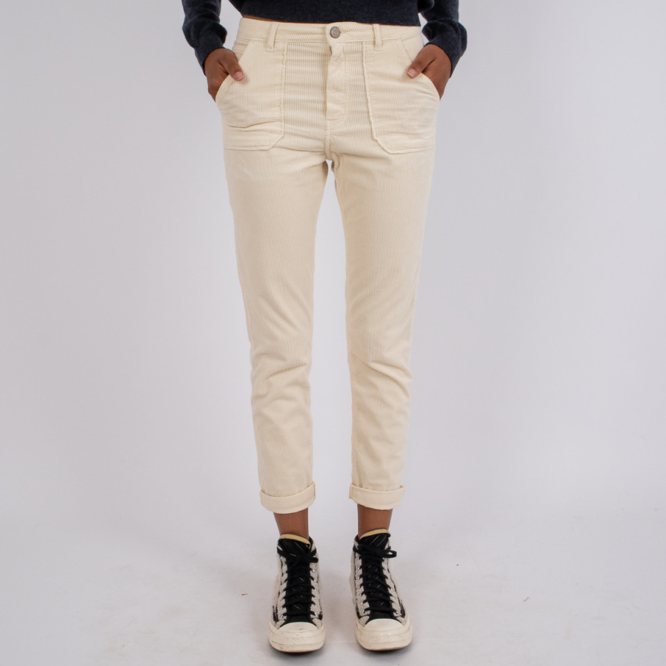 Pantalon Cargo Velours Tresor Cream Hod Paris