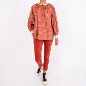 Pantalon Straight en Velours Ras Strauss Brick Hod paris