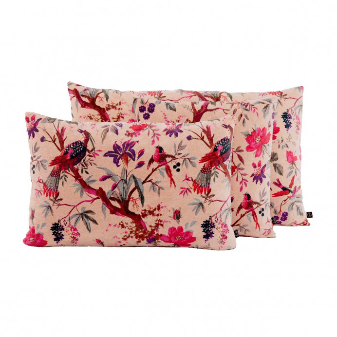 Harmony Textile - Haomy Housse de Coussin BIRDY en Velours