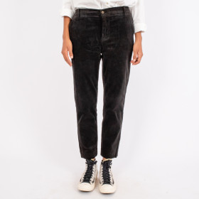 Pantalon Velours Côtelé New Clyde Anthracite hod Paris