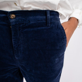 Pantalon Velours Côtelé New Clyde Navy Hod Paris