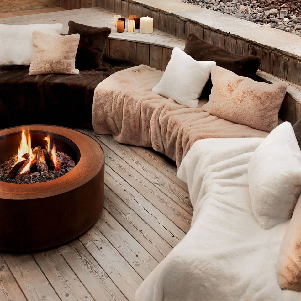 Housse de Coussin en Fausse Fourrure CHAMONIX  