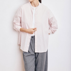 Chemise Rayée Col Tunisien CRISTAL