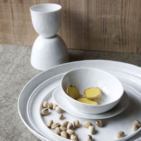 Bol PORCELINO WHITE - porcelaine - L 17XW 16XH 4cm 