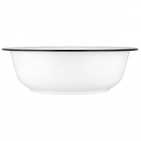 Bassine Métal Emaillé Blanc Liseré Noir - IB Laursen