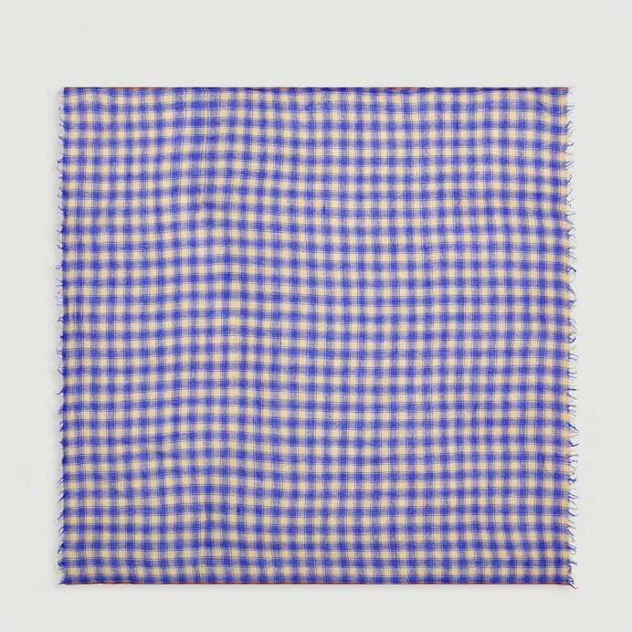 Echarpe à Carreaux en Laine BLUE CHECKS SCARF