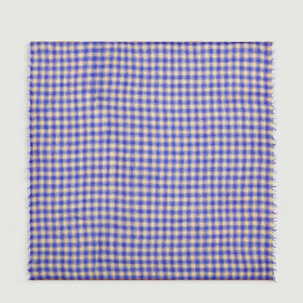 Echarpe à Carreaux en Laine BLUE CHECKS SCARF Bleu Hartford