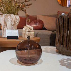 Lampe à Huile Sphere en Verre Bronze 
