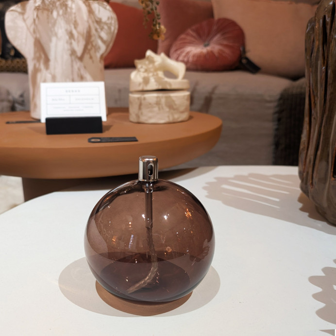 Lampe à Huile Sphere en Verre Bronze