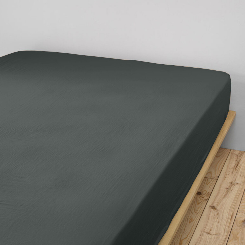 Drap housse Gaze de coton unie GAÏA  