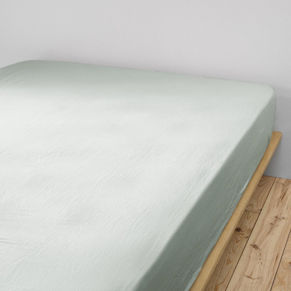Drap housse Gaze de coton unie GAÏA  
