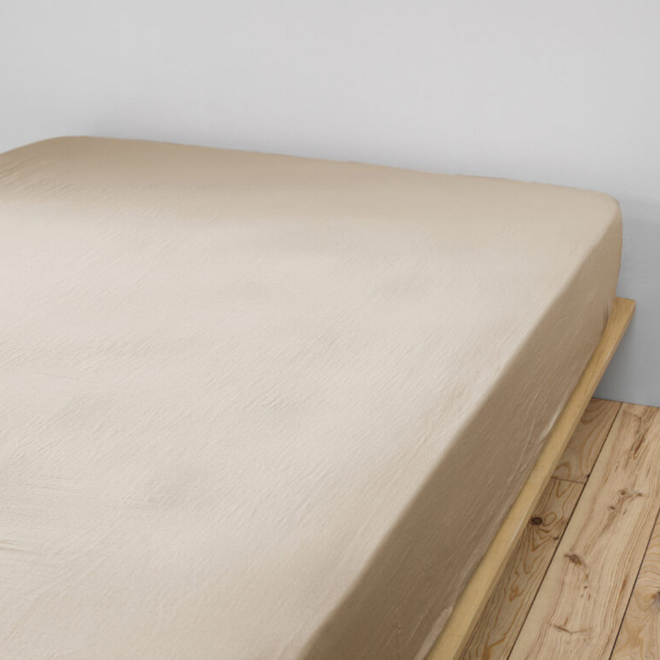 Drap housse Gaze de coton unie GAÏA  