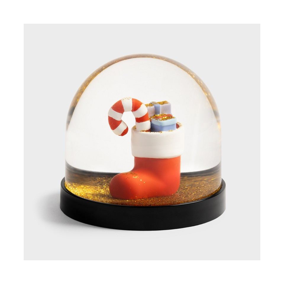 Boule à Neige Botte de Noël