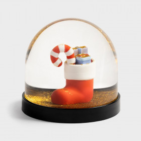 Boule à Neige Botte de Noël