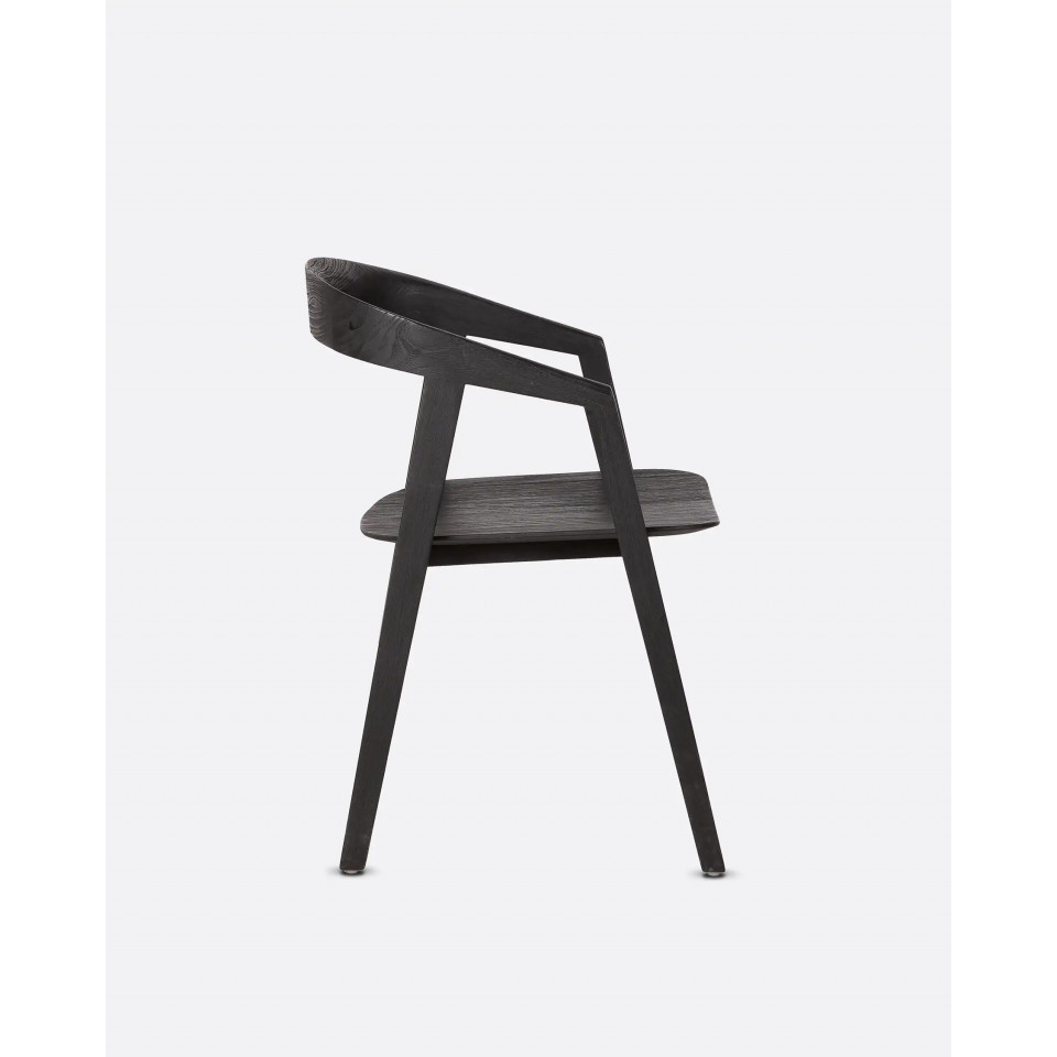 Chaise en teck ARC Noir