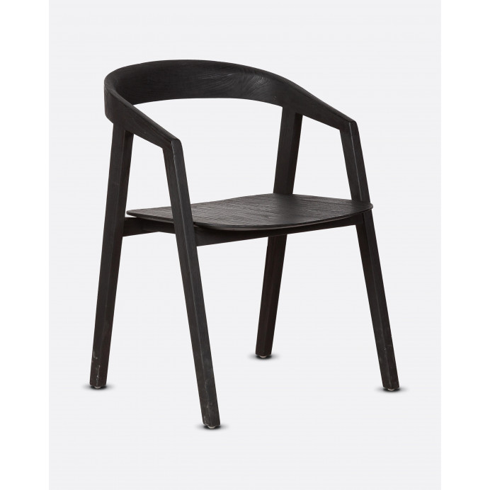 Chaise en teck ARC Noir