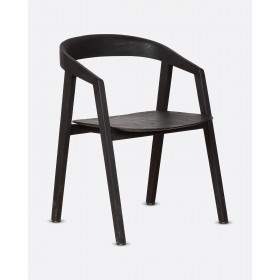 Chaise en teck ARC Noir - DAREELS