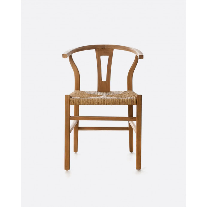 Chaise NATUREL en teck et corde ROB - Dareels