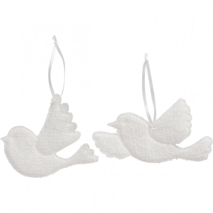 Oiseaux  en broderie anglaise (set de 2)