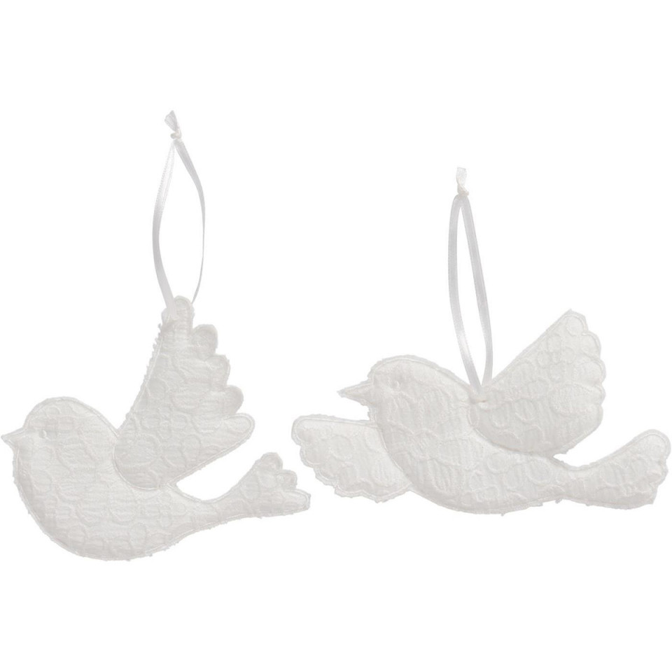 Oiseaux  en broderie anglaise (set de 2)