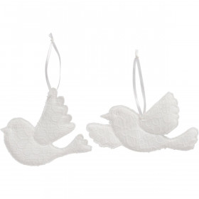 Oiseaux  en broderie anglaise (set de 2)