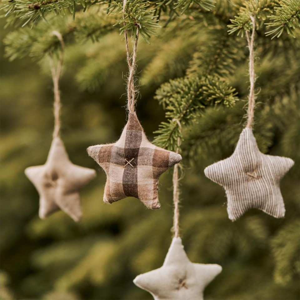 Etoile en tissu à suspendre (les 5)
