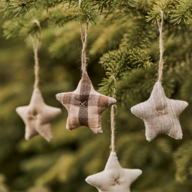 Etoile en tissu à suspendre (les 5)