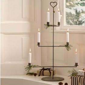 Bougeoir métal 6 bougies diam 2,2cm