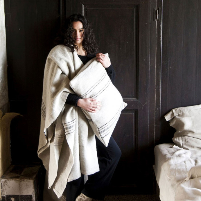 Housse de Coussin en Lin et Laine The Moroccan Stripe  