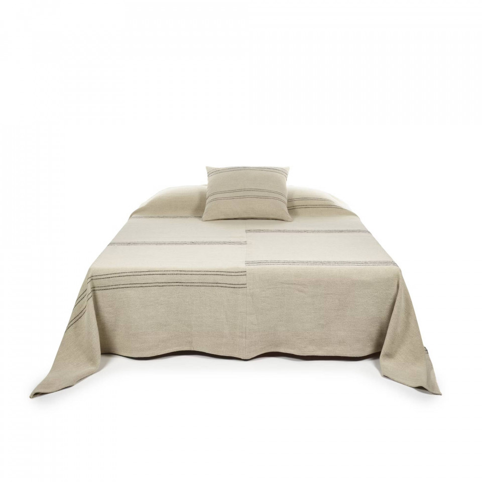 Couvre-Lit en Lin et Laine The Moroccan Stripe  