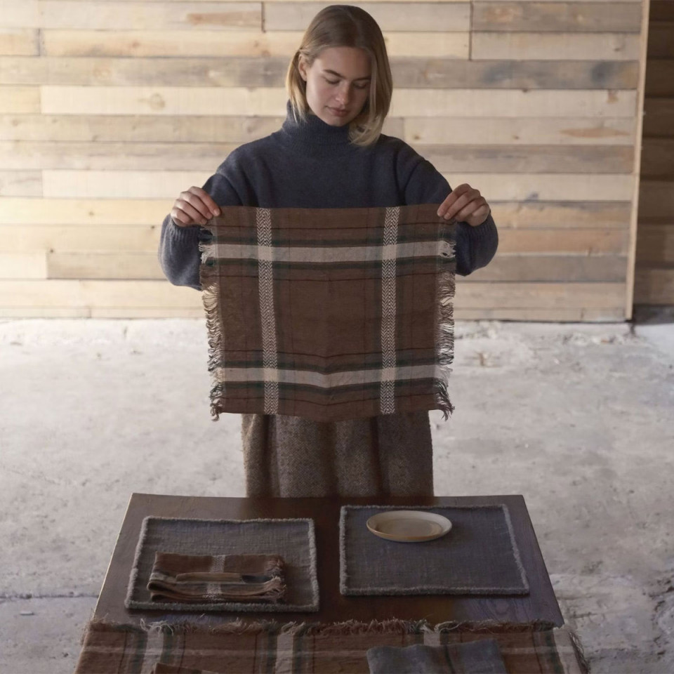 Serviette de Table en Lin Rowan