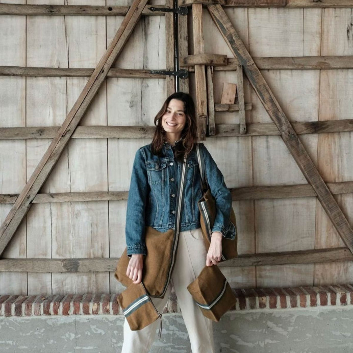 Sac Porter Épaule en Lin Miles