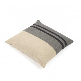 Housse de Coussin Lin et Laine Black House  